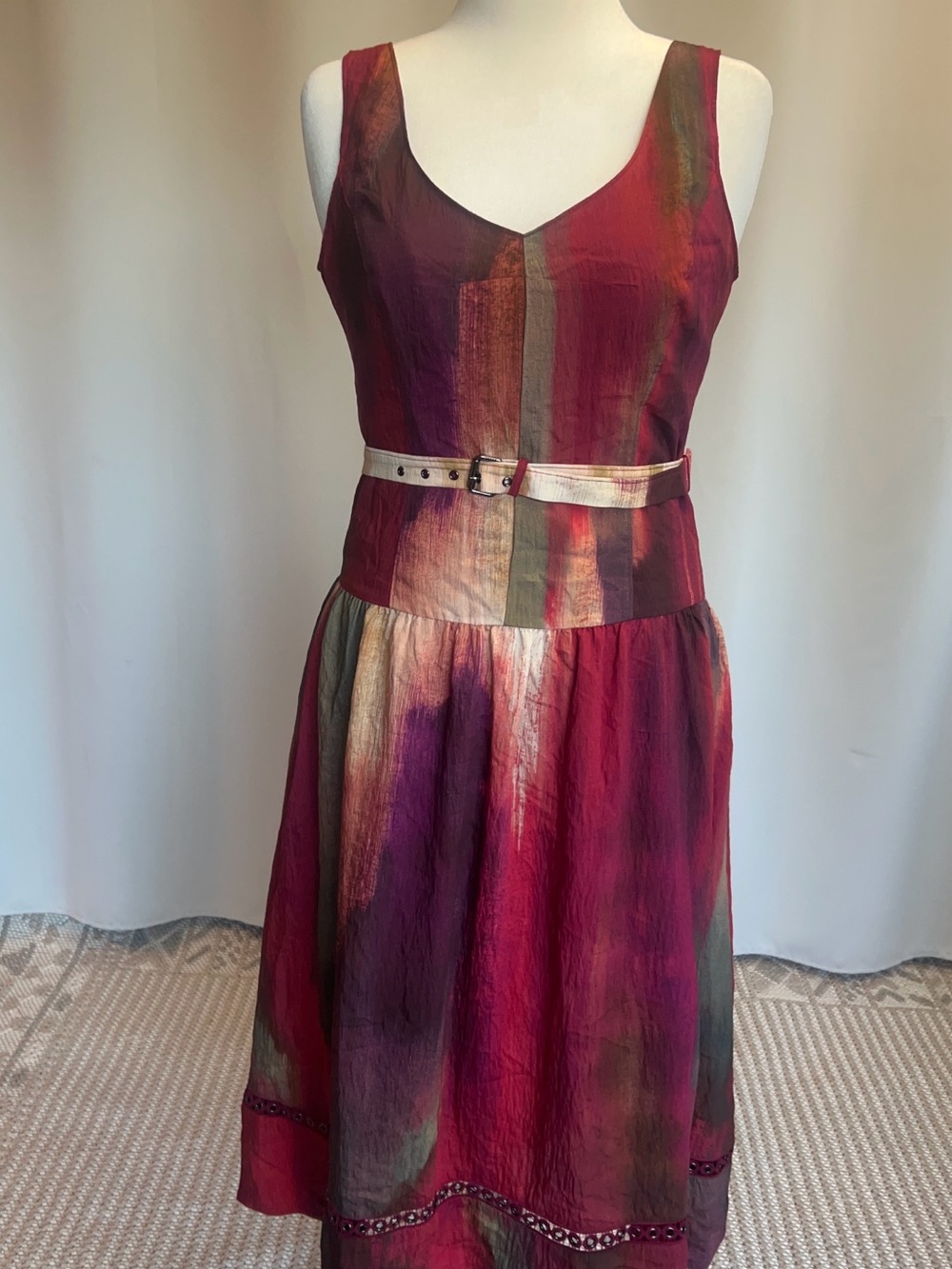 DKNY Women’s Abstract-Print Midi Dress Size 6